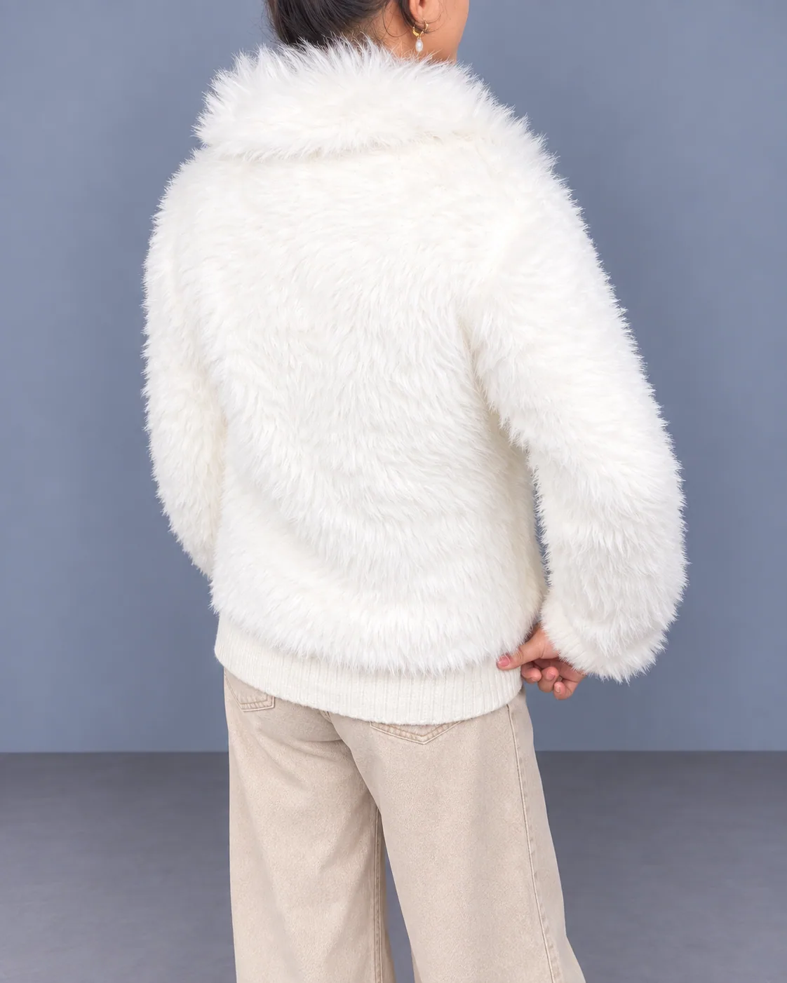 Luna Shaggy Jacket Pose 4