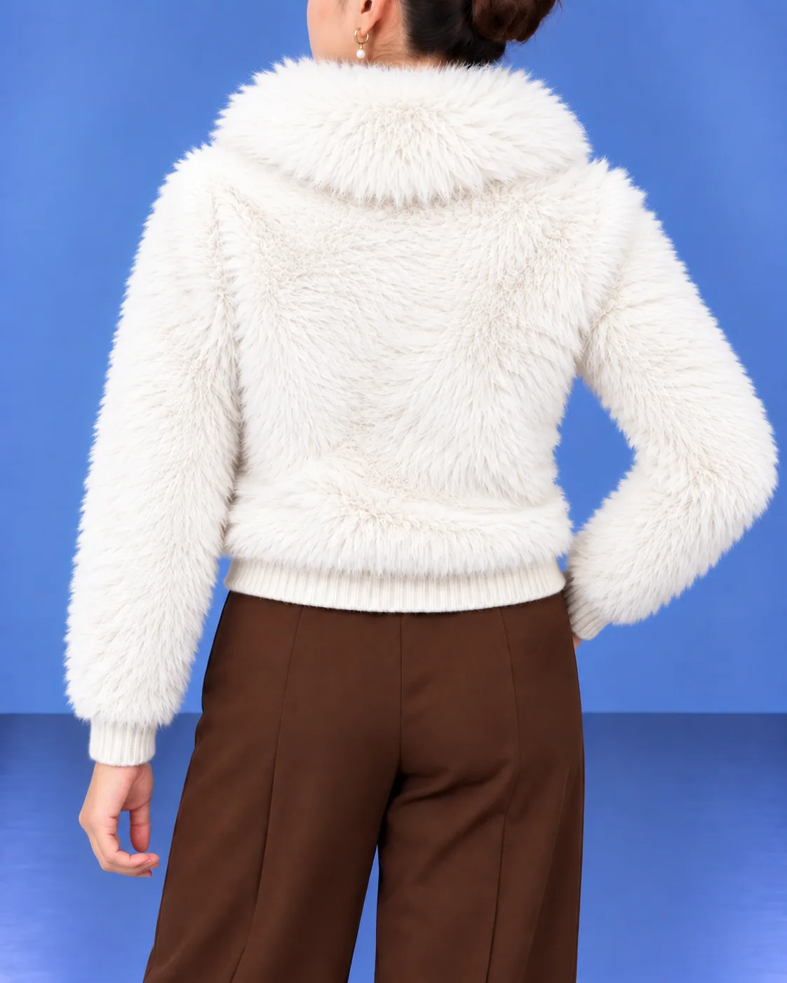 Aurelia Fur-Trim Jacket Pose 4